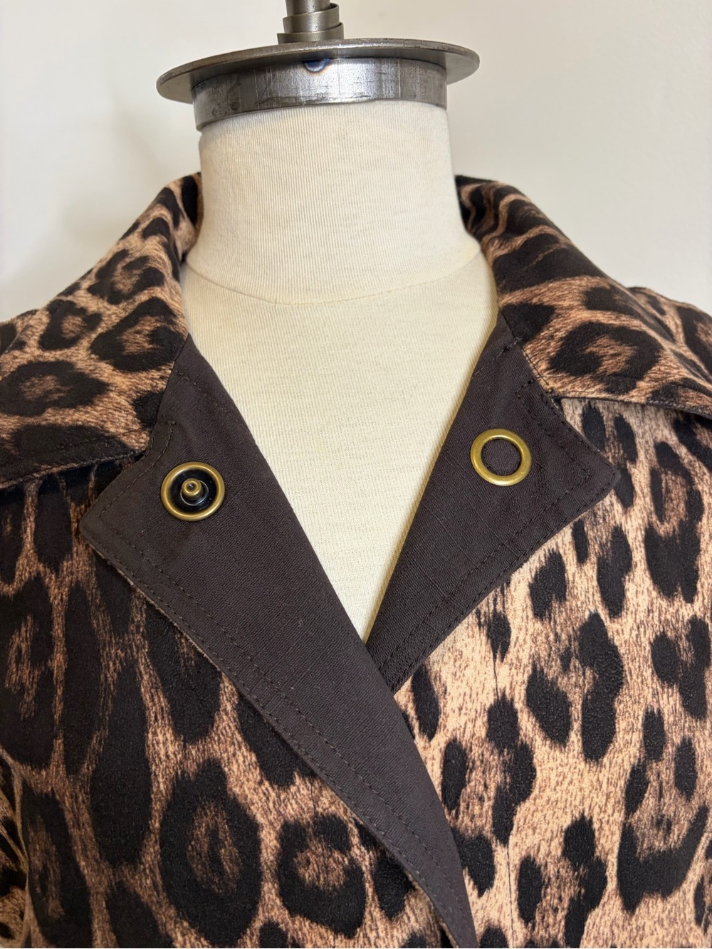 SPANNER Leopard Print & Brown Reversible Utility Vest 100% Cotton SIZE MEDIUM - Picture 3 of 13